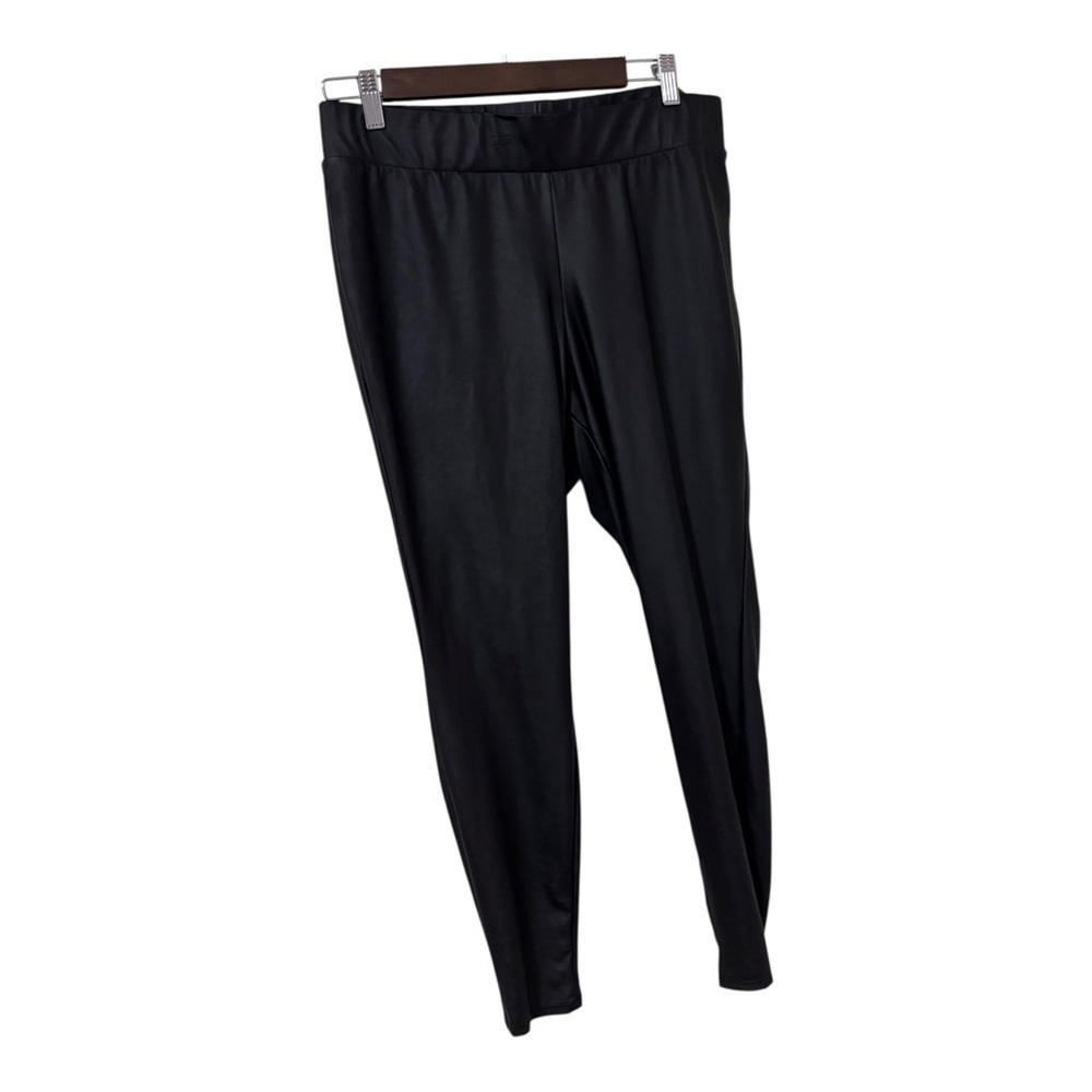 Torrid black faux leather leggings size 1